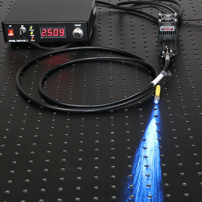 488nm 20mw Azul Láser de fibra acopladaCW TTL/Analog Modulación